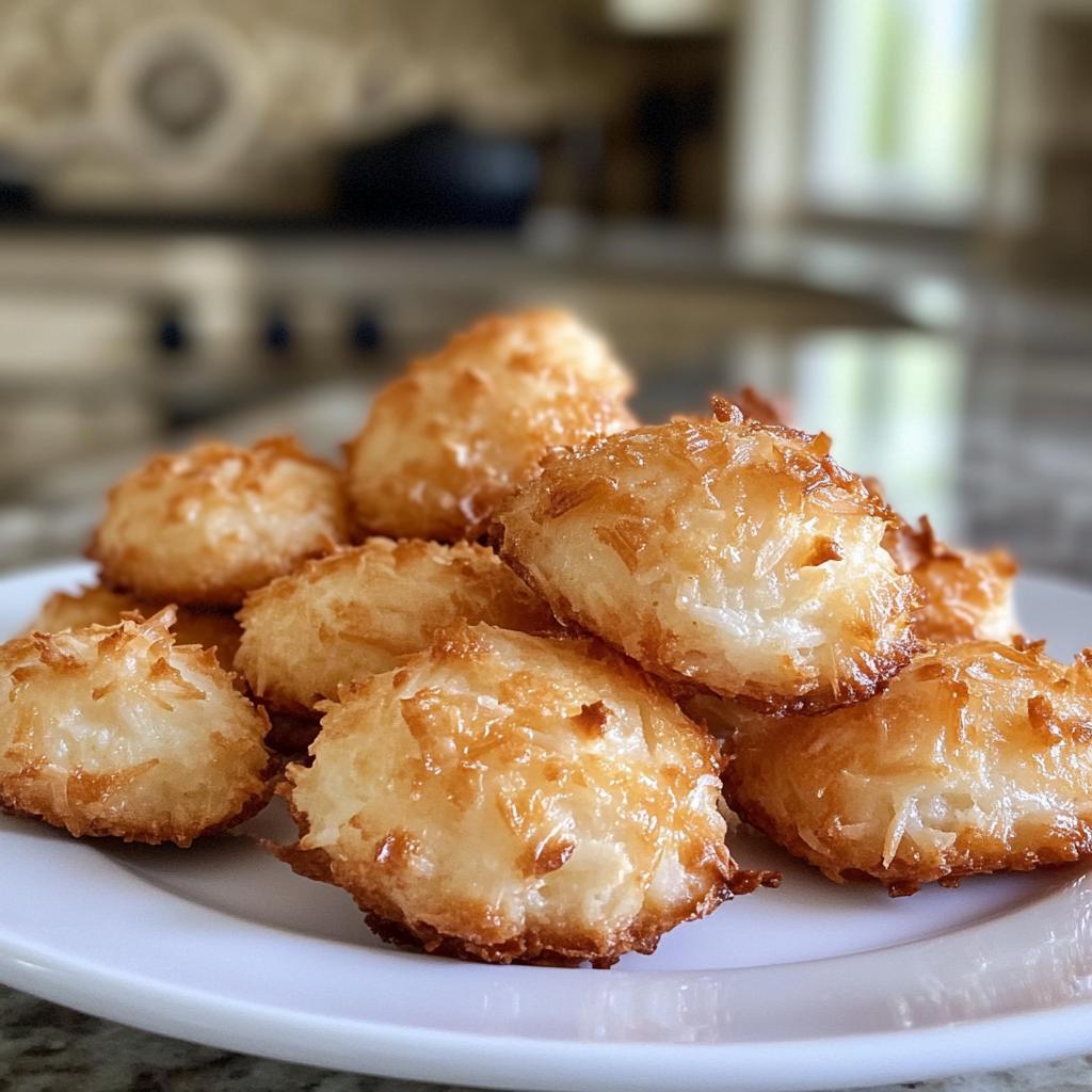 Kokosmakronen Rezept mit Vanille und leichter Süße.