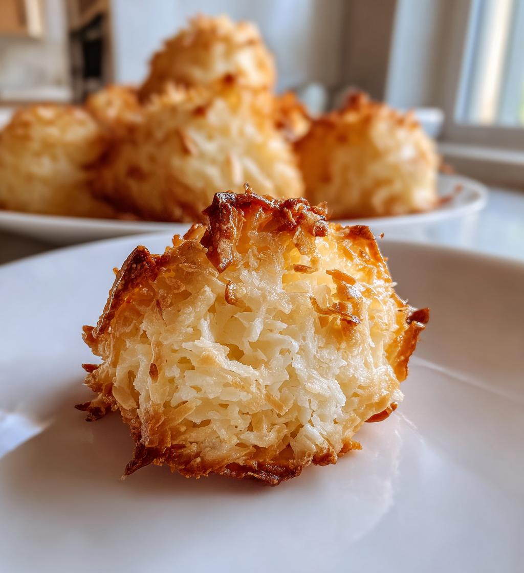 Kokosmakronen Rezept ohne Mehl und schön saftig.
