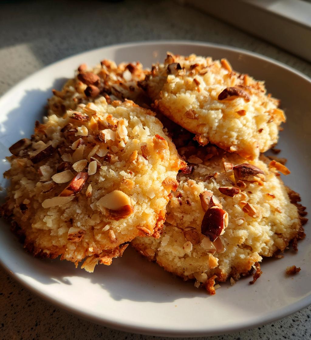 Kokosplätzchen mit Mandel-Topping