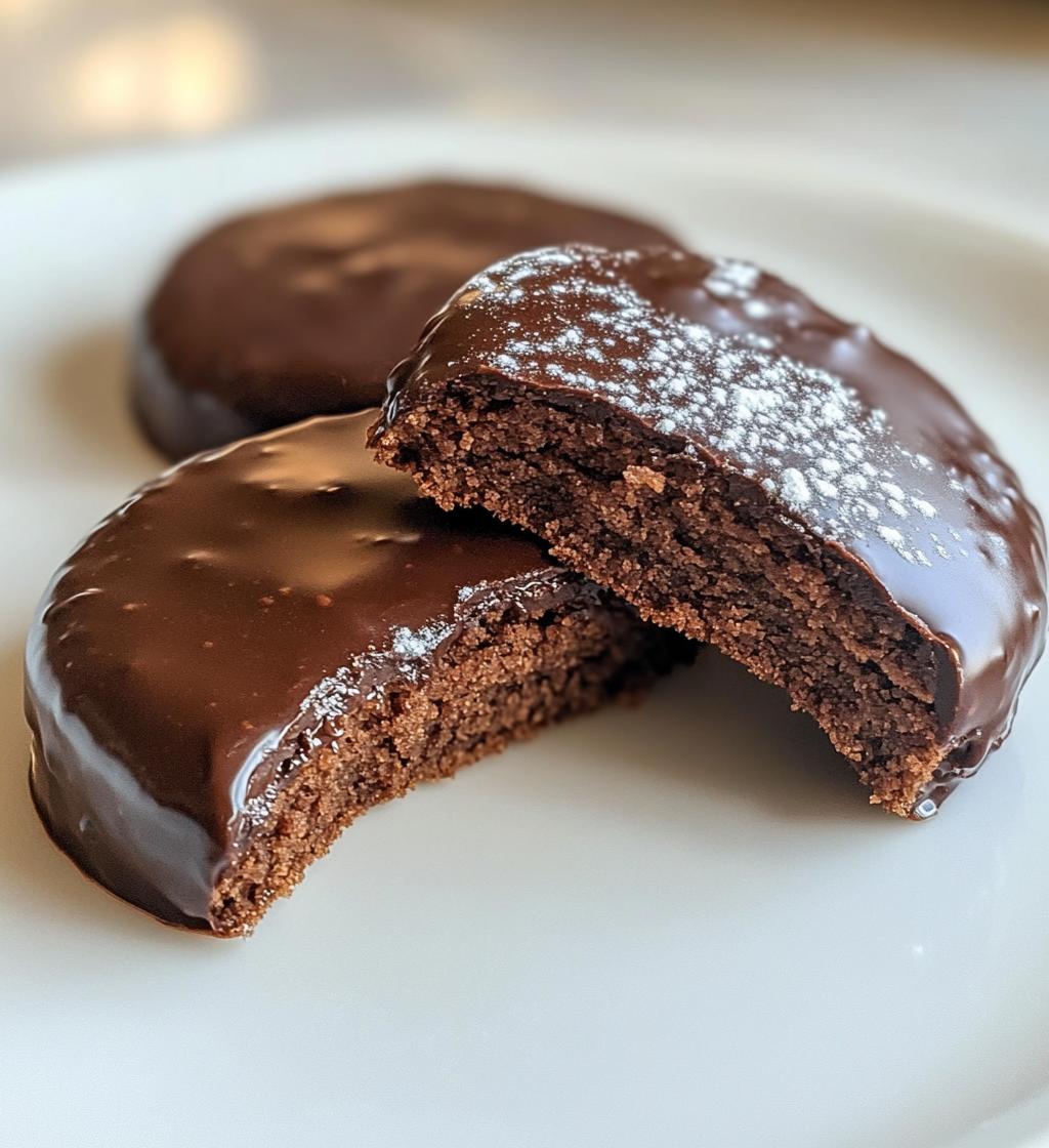 Lebkuchen mit Schokolade überzogen.