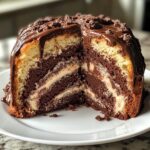 Marmorkuchen mit Schokoladenglasur
