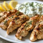 Mediterrane Hähnchen-Gyros mit cremigem Feta-Tzatziki