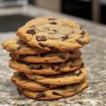 Plätzchen Rezept einfach mit Schokostückchen und weicher Konsistenz.