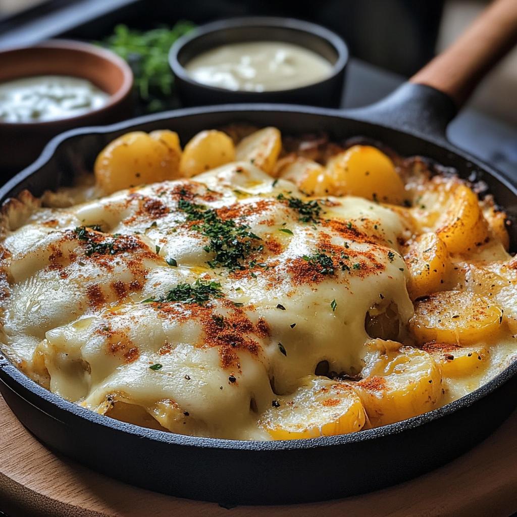 Raclette Ideen mit Kartoffeln, Mais und würzigen Dips.