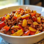 Rinderhackpfanne mit Paprika