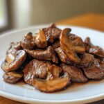 Rinderstreifen mit Champignons