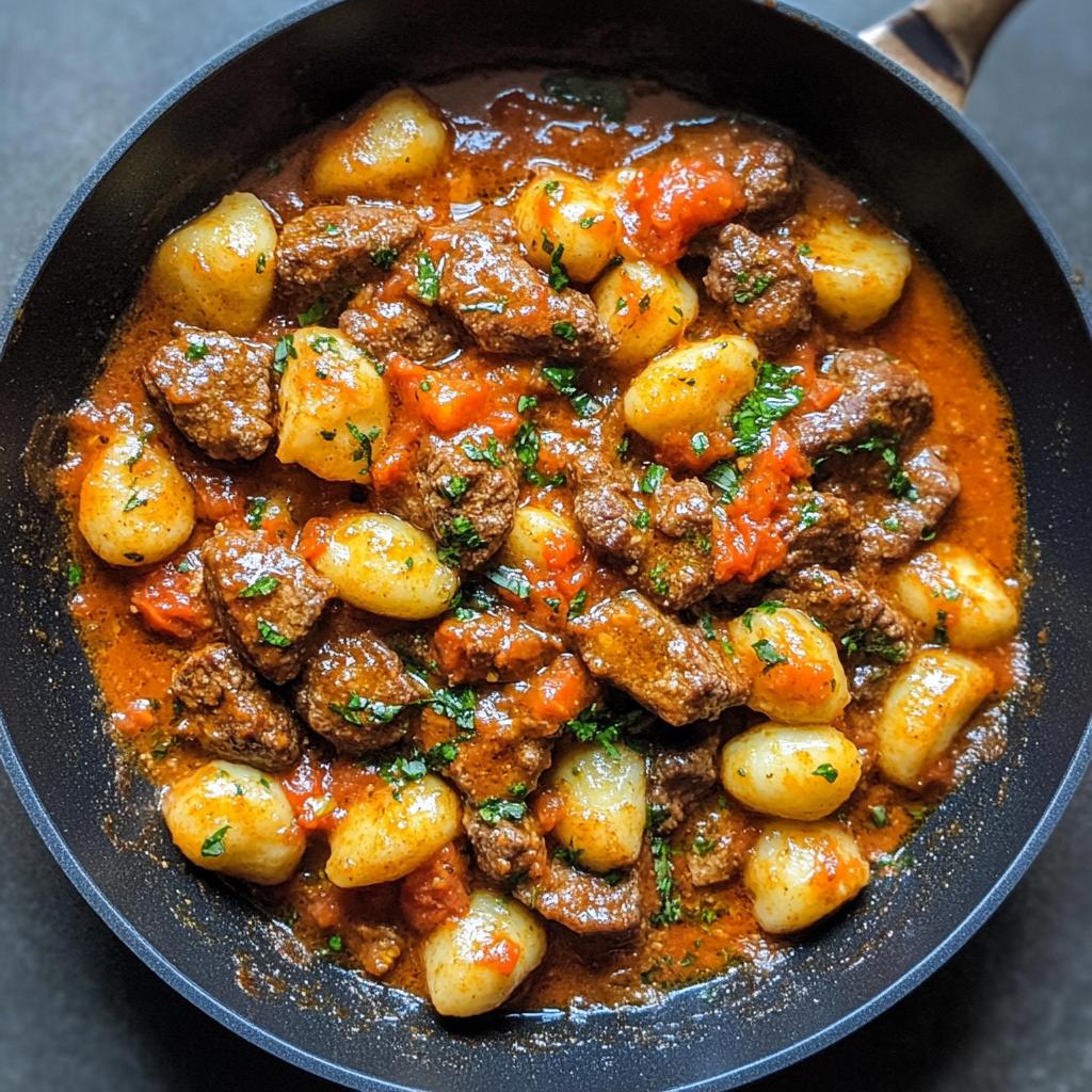 Rindfleisch-Gnocchi-Pfanne