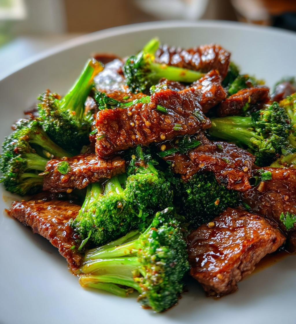 Rindfleisch mit Brokkoli und Sojasoße