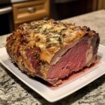Rippenbraten mit Knoblauchbutter