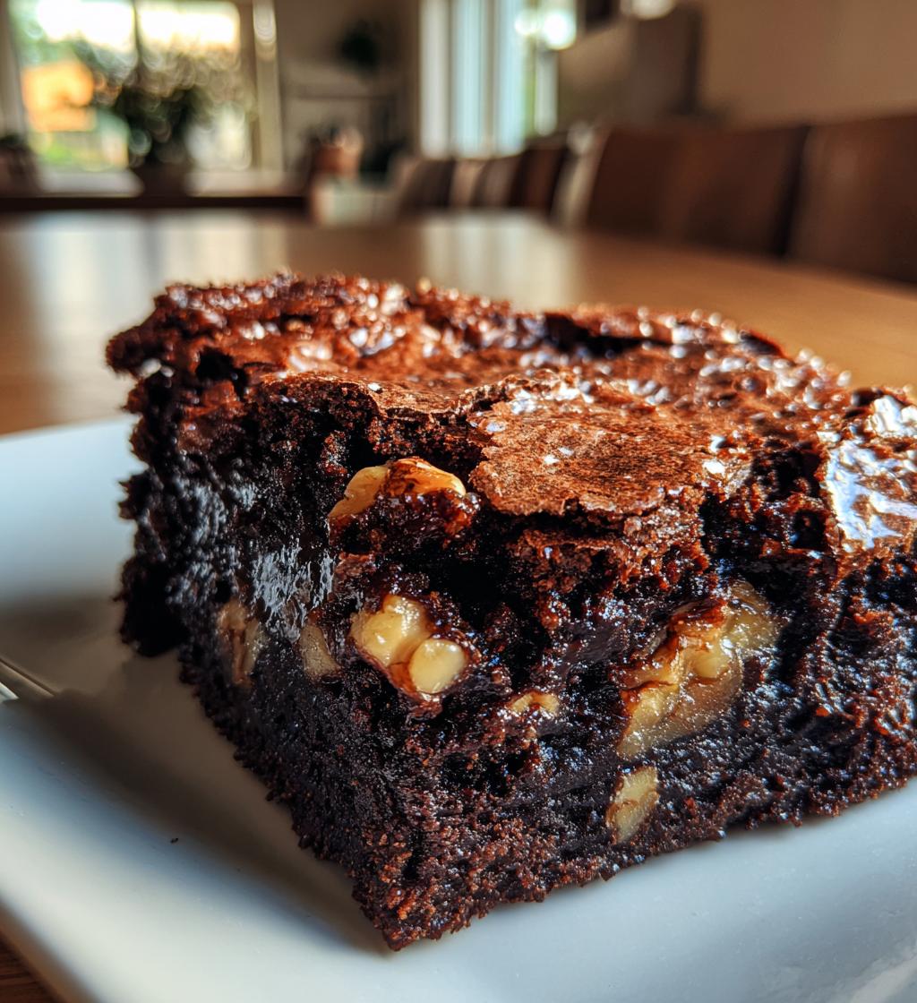 Schokoladen-Brownies mit Nüssen