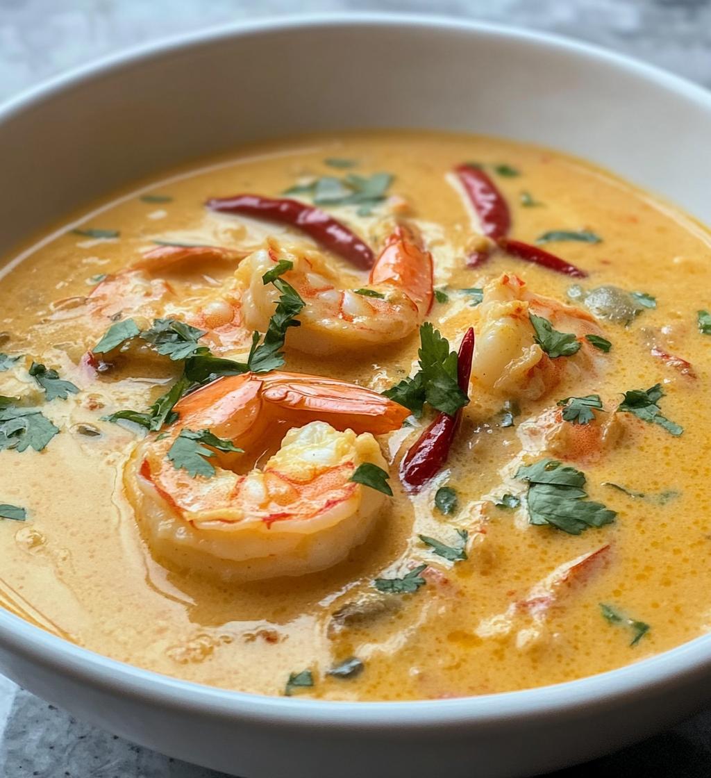 Spicy Kokos-Garnelen-Suppe