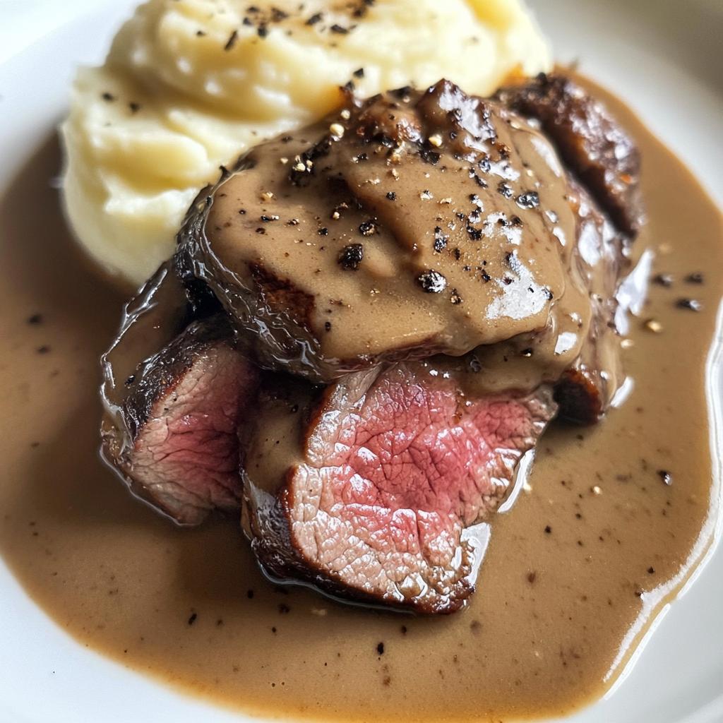 Zartes Rinderfilet in Cognac-Cremesauce