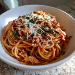 Crockpot-Hähnchen-Spaghetti
