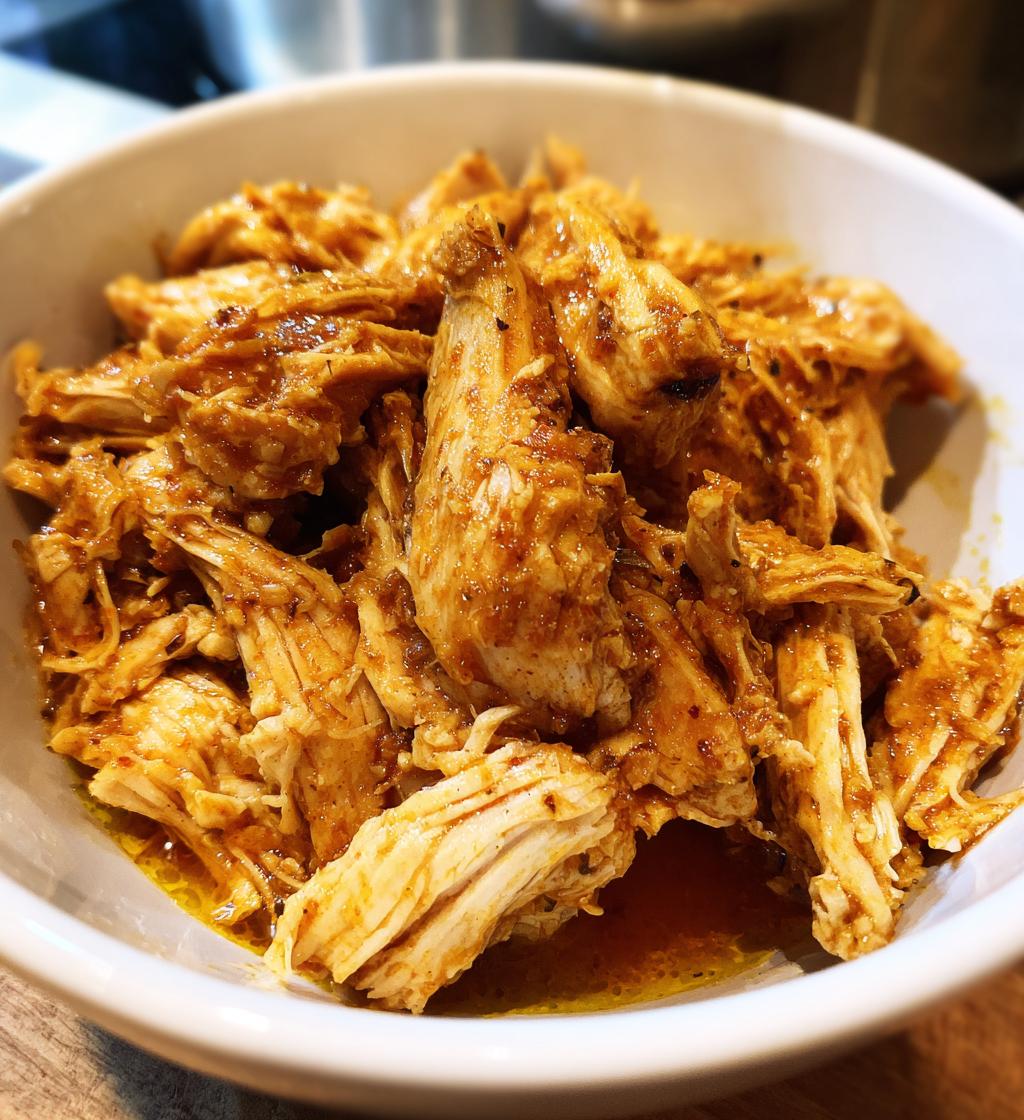 Crockpot-Rezept für zerkleinertes Hähnchen