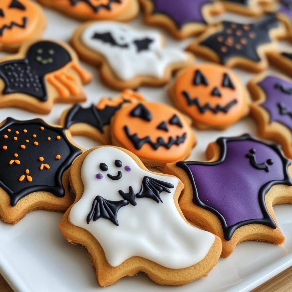 Dekorierte Halloween-Zuckerkekse