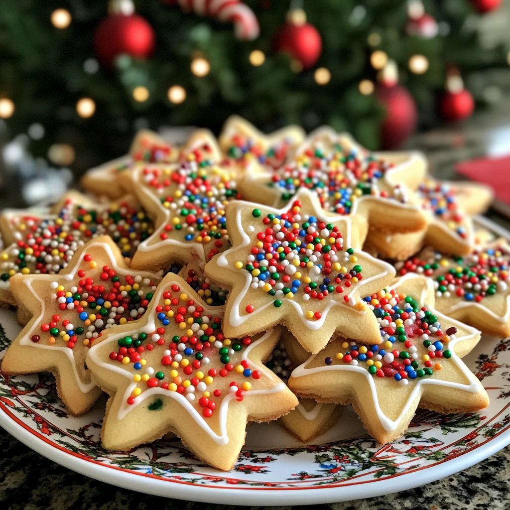 Dekorierte Weihnachtszuckerkekse