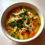Einfache Hühnernudelsuppe im Crockpot