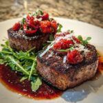 Essen im Valentinstagsstil