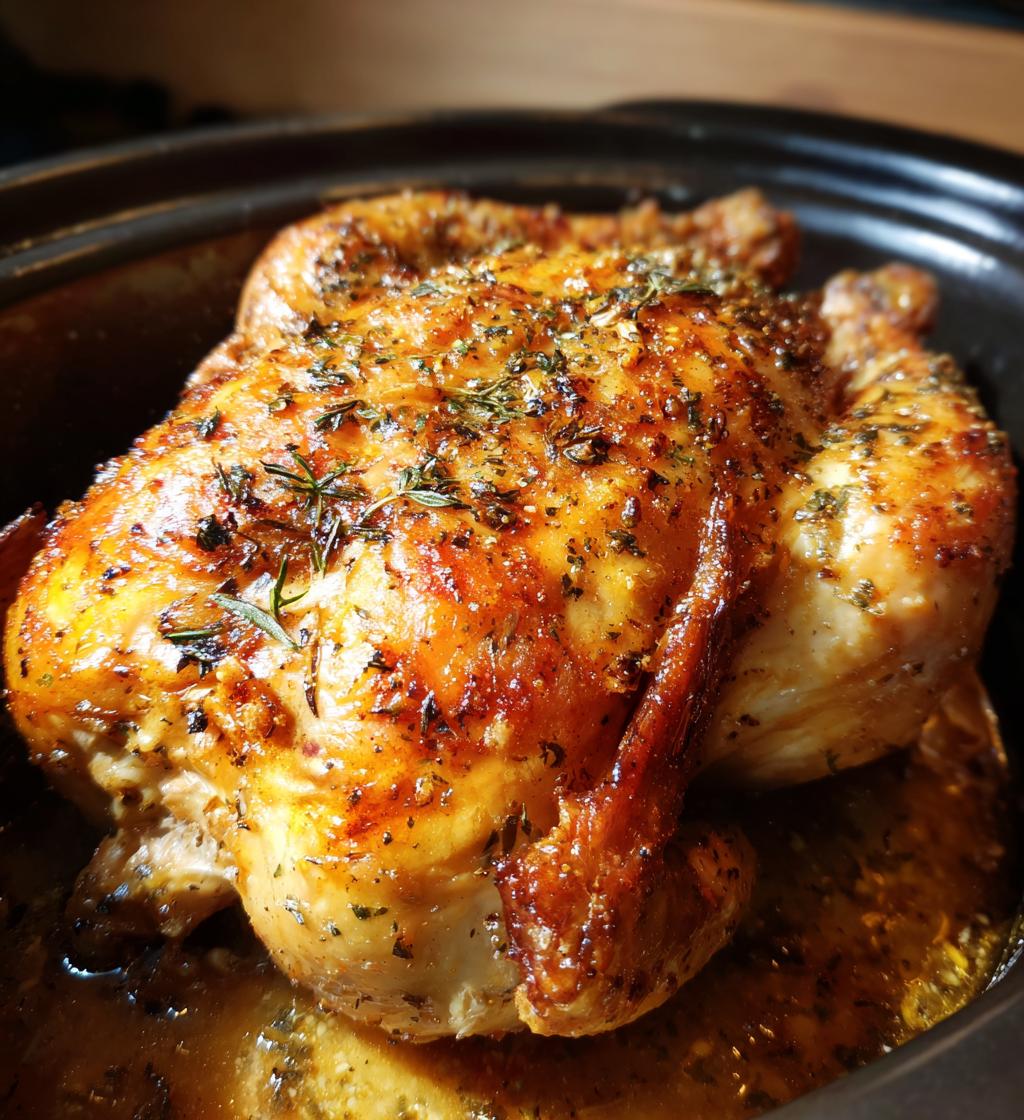 Ganzes Hähnchen im Crockpot