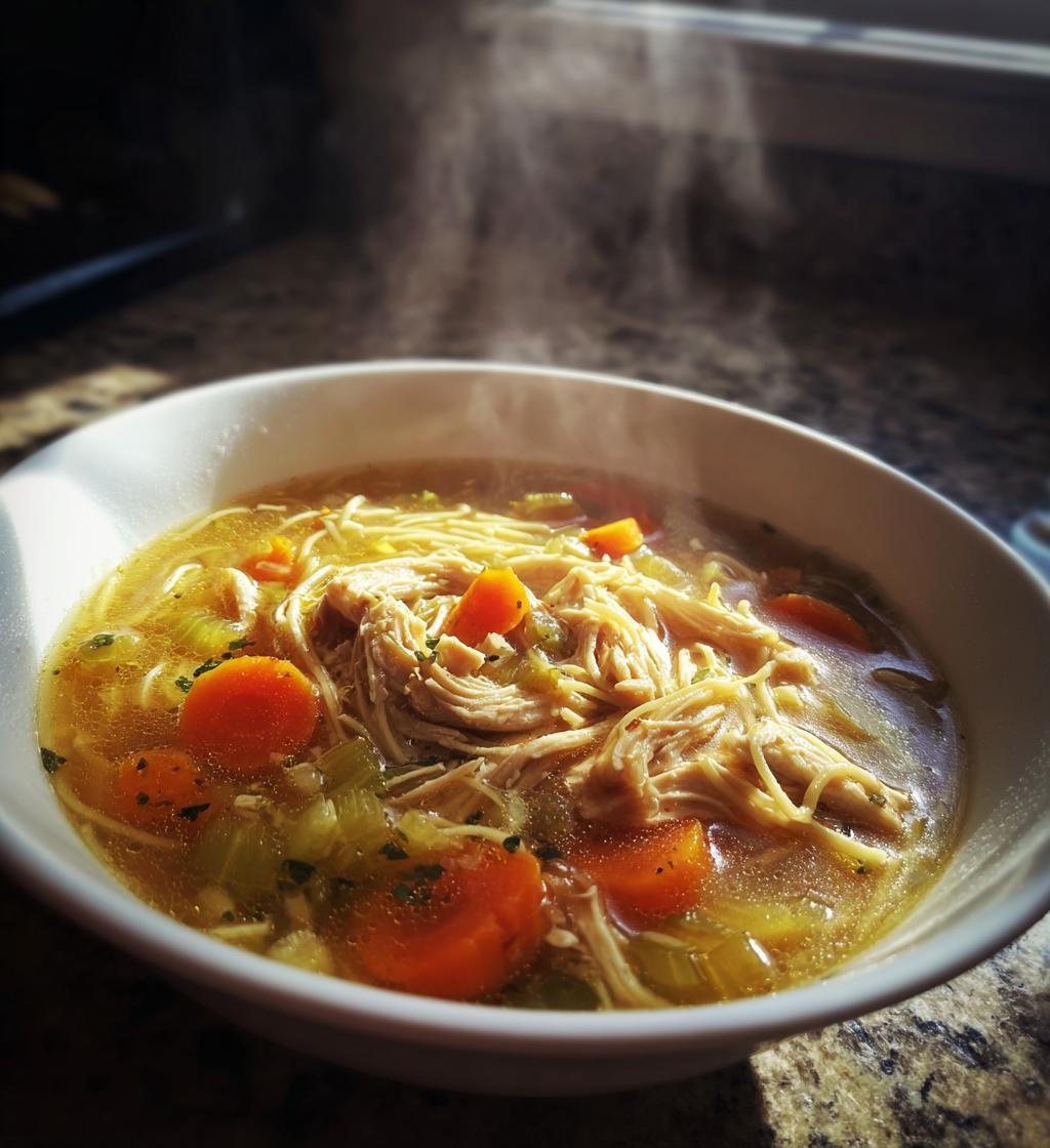Hausgemachte Hühnernudelsuppe