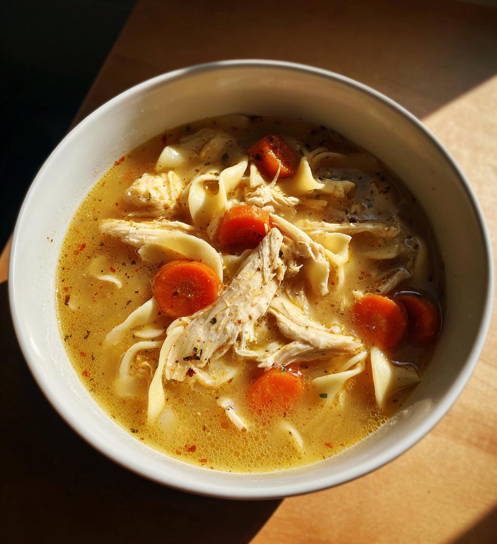 Hausgemachte Hühnernudelsuppe