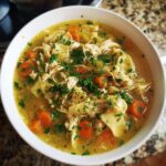 Hühnernudelsuppe mit Eiernudeln