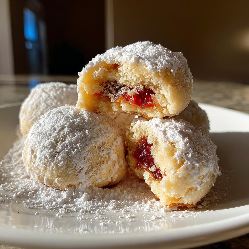 Kirsch-Schneeballkekse