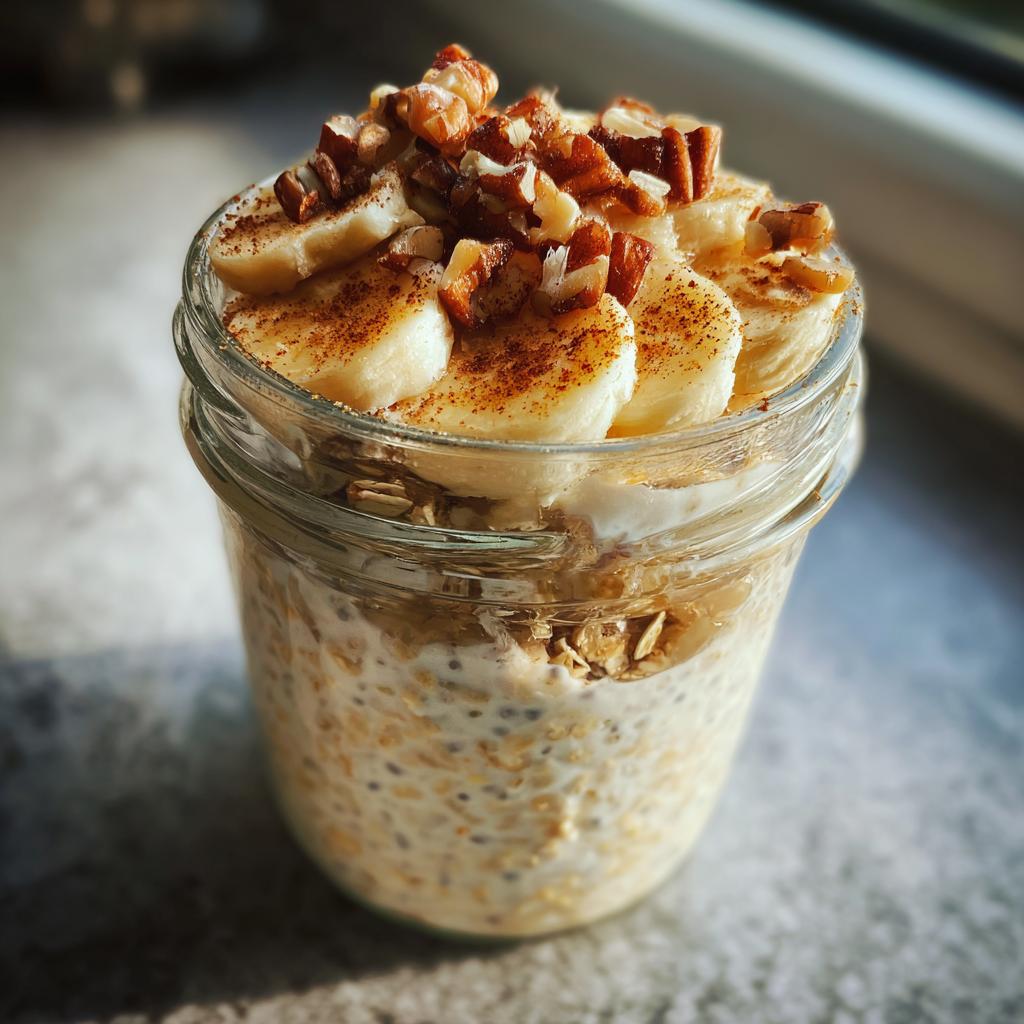 Overnight-Oats mit Bananenbrot-Geschmack