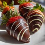 Valentinstag Schokoladen-Erdbeeren