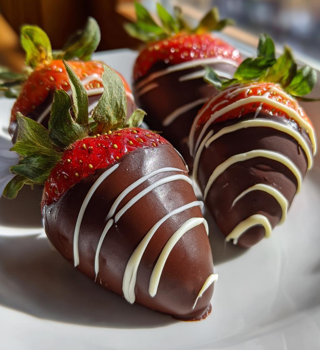Valentinstag Schokoladen-Erdbeeren