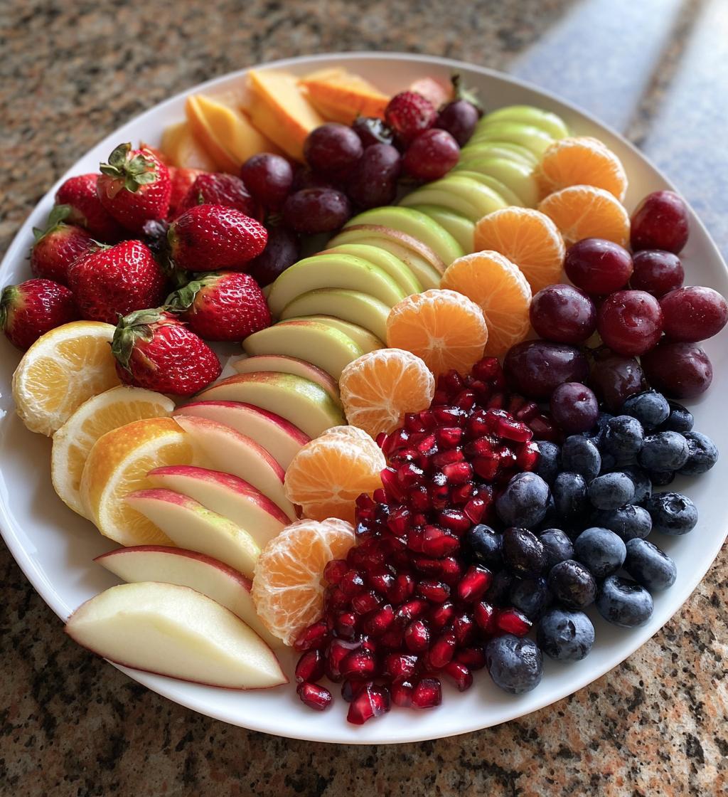 Weihnachtliche Obstplatte