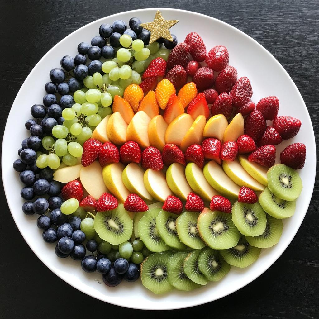 Weihnachtsbaum-Obstplatte