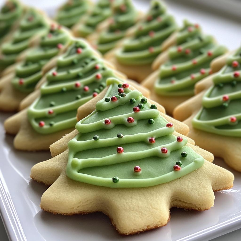 Weihnachtsbaum-Zuckerkekse