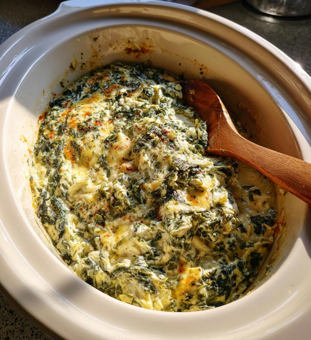 crockpot artischocken spinat dip
