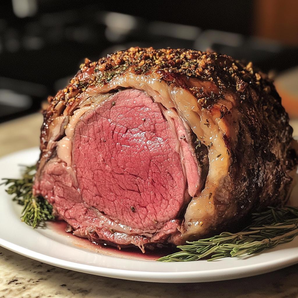 prime rib braten mit knochen im ofen