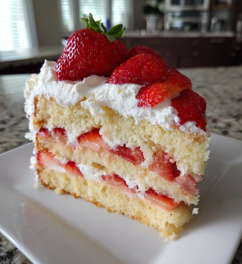 Biskuitkuchen mit Erdbeer-Shortcake