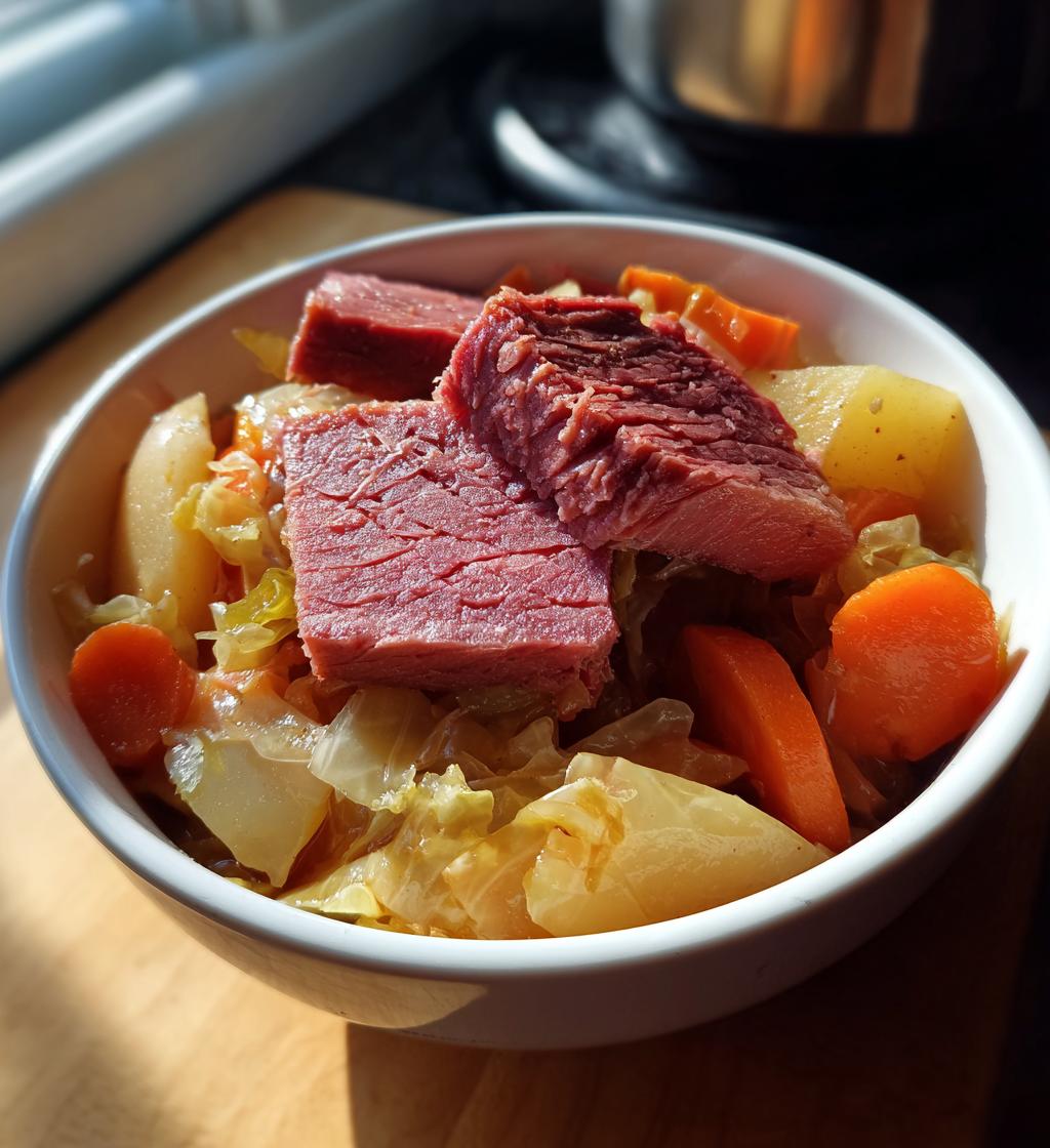 Corned Beef mit Kohl aus dem Druckkochtopf