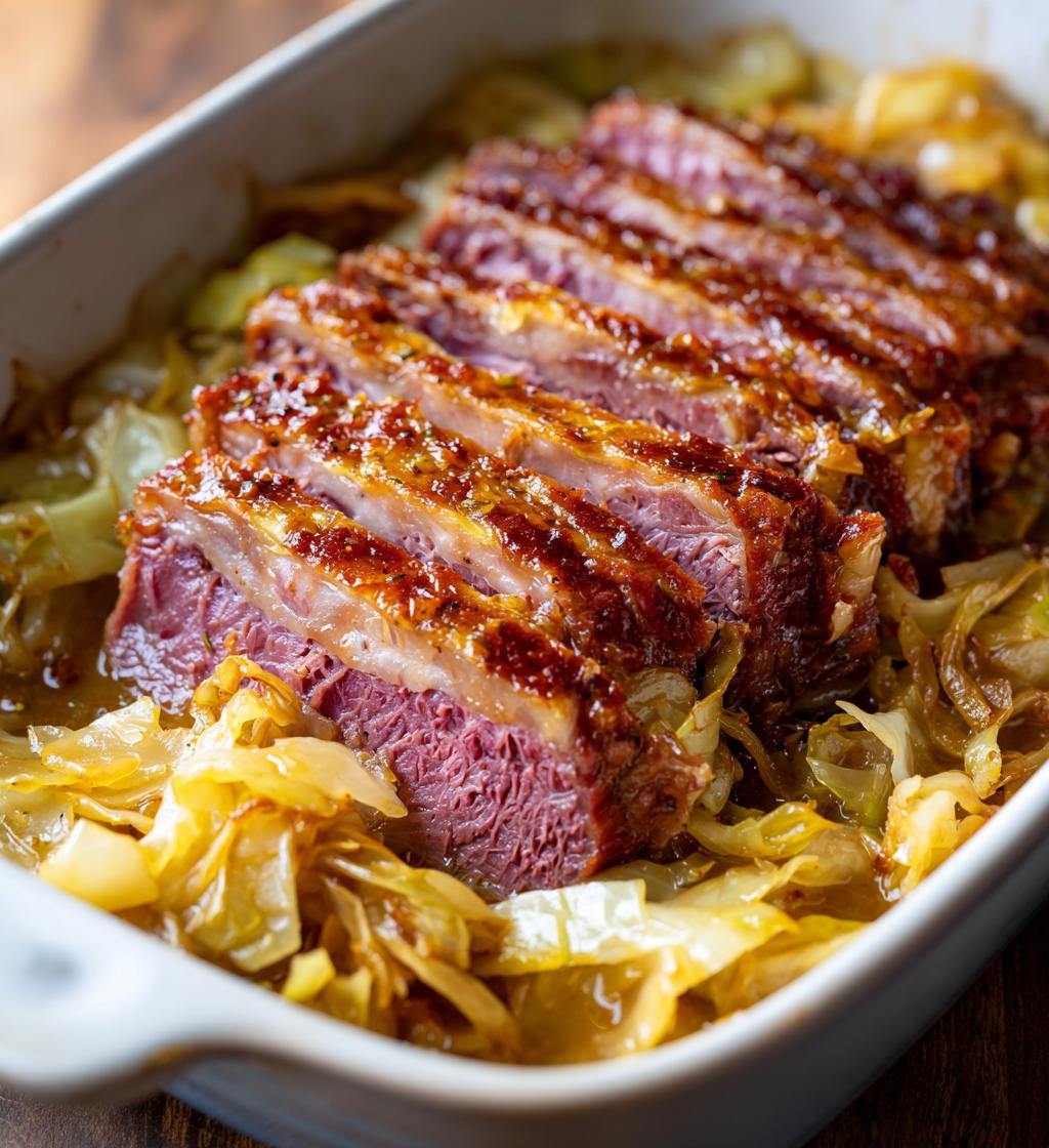 Corned Beef mit Kohl aus dem Ofen