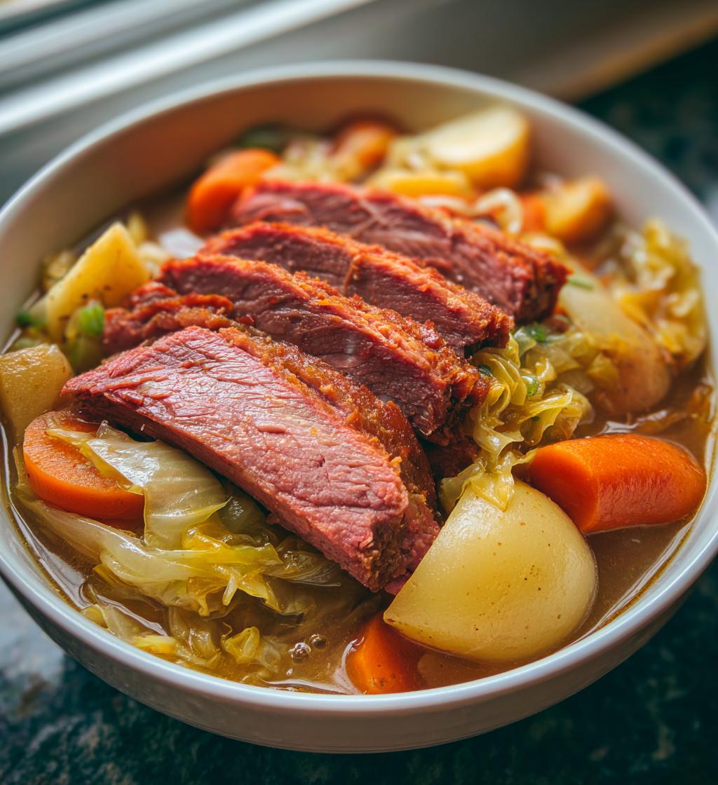 Corned Beef mit Kohl aus dem Schmortopf