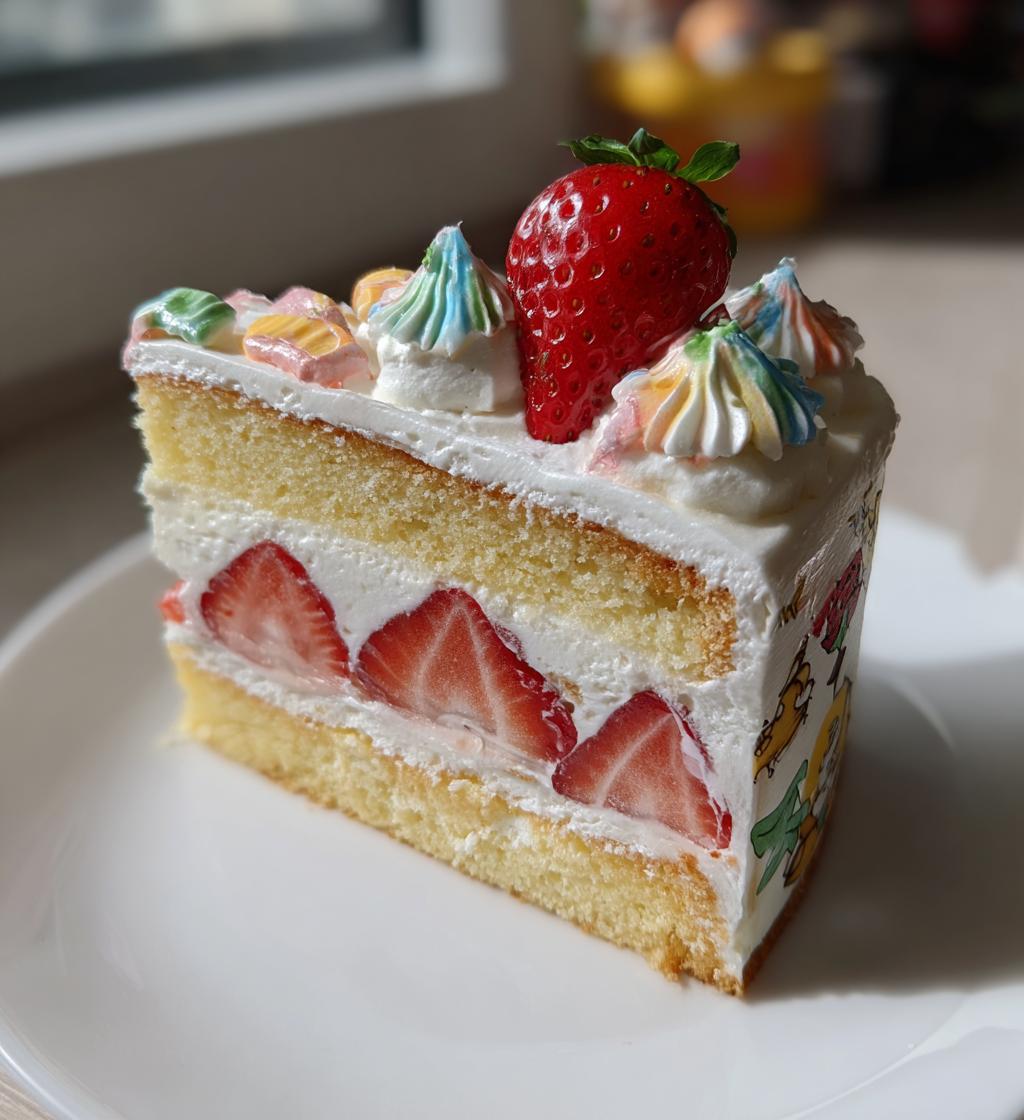 Erdbeer Sahnekuchen Zeichentrick