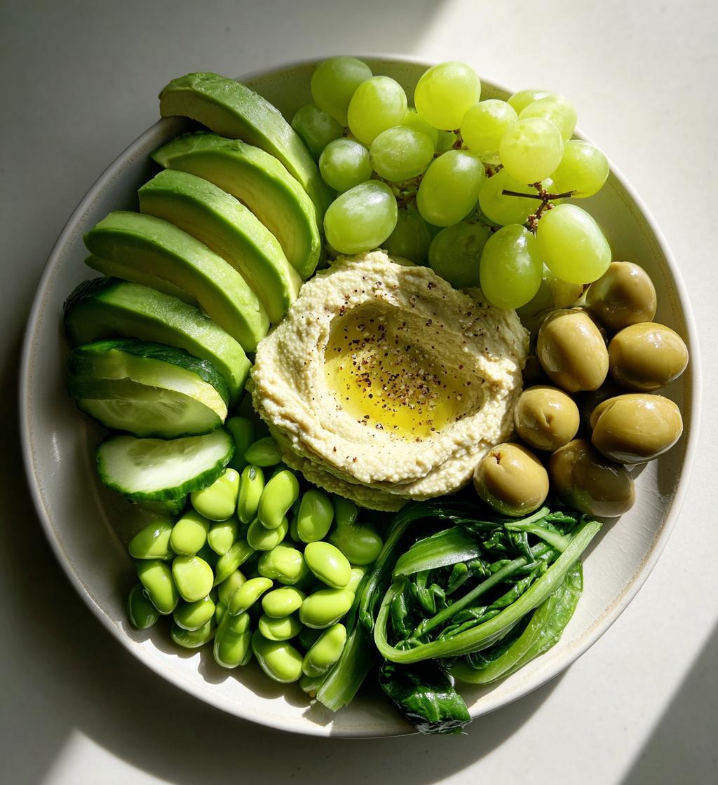 Grüne Snackplatte
