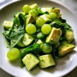 Grüne Snacks für eine Farbparty