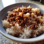 Hackfleisch mit Reis