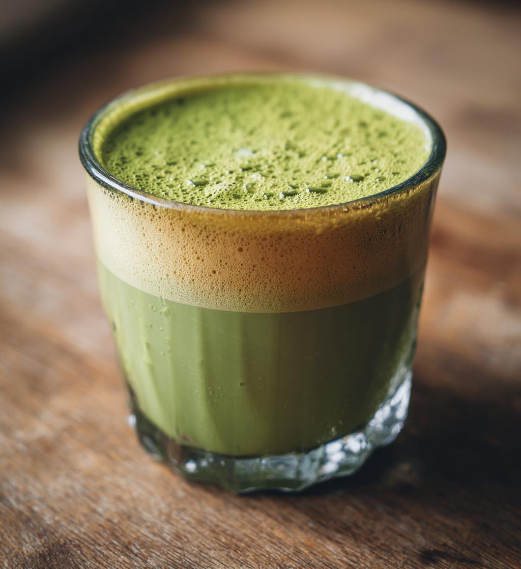 Matcha-Getränke nach Café-Art