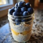 Overnight Oats mit Blaubeeren