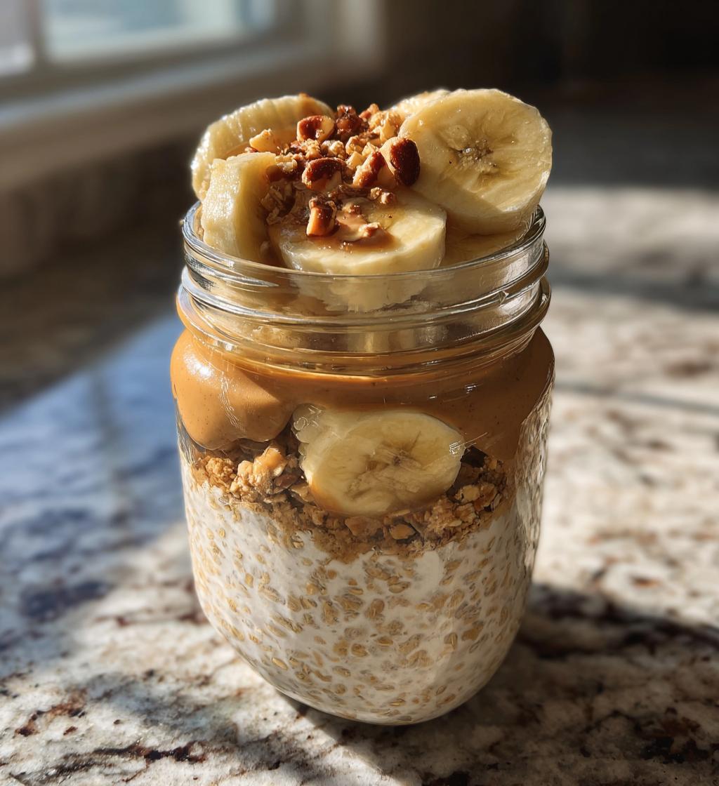 Overnight Oats mit Erdnussbutter