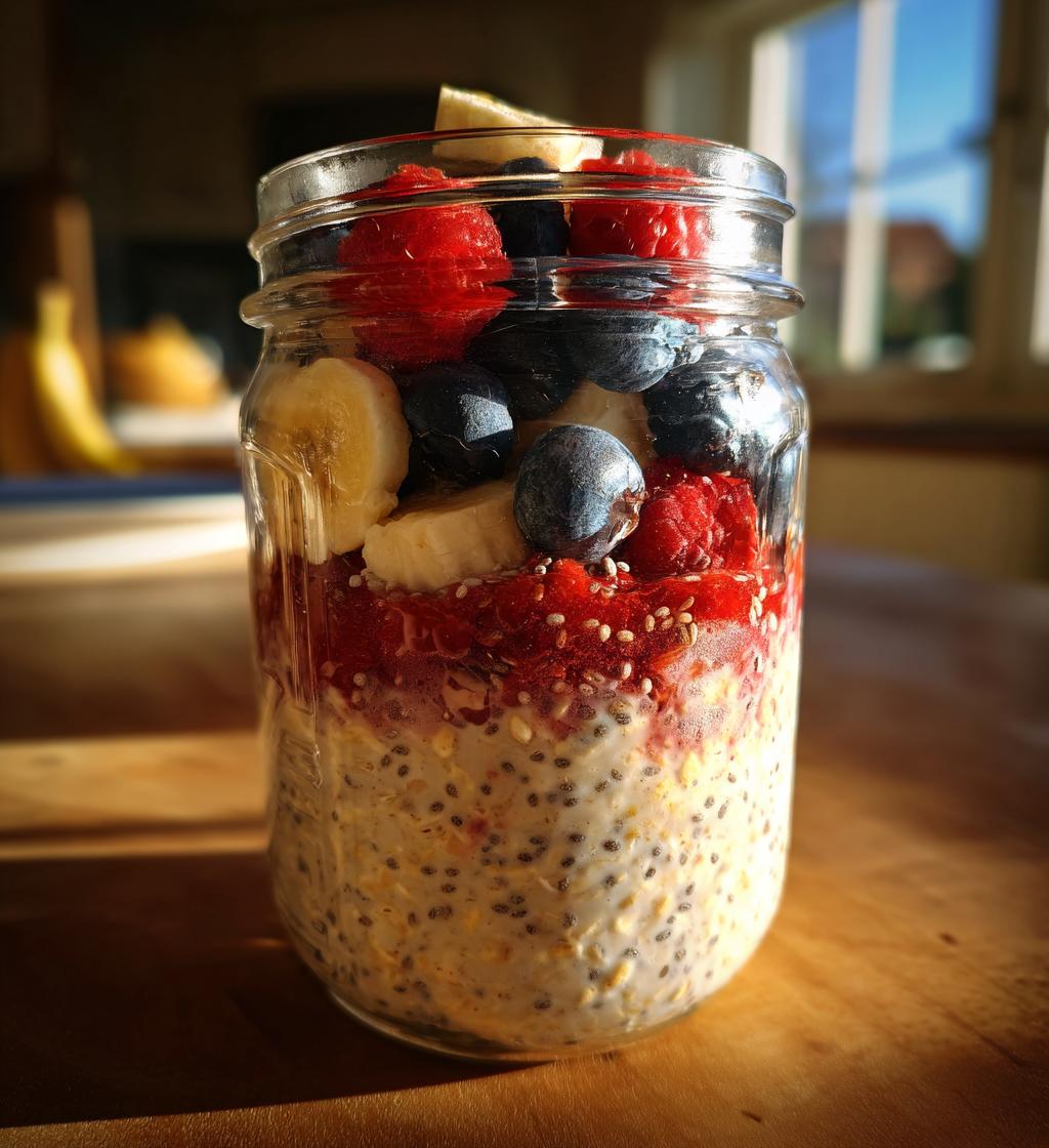 Proteinreiche gesunde Overnight Oats