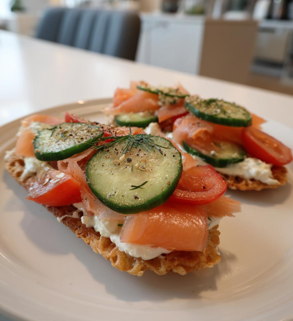Reiswaffeln belegt