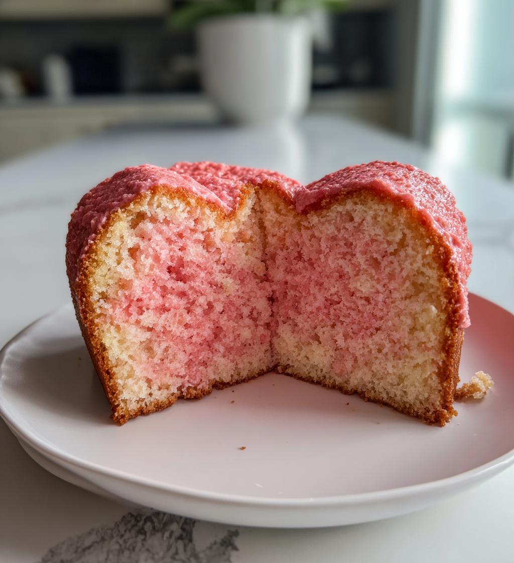 Rosa Herzkuchen