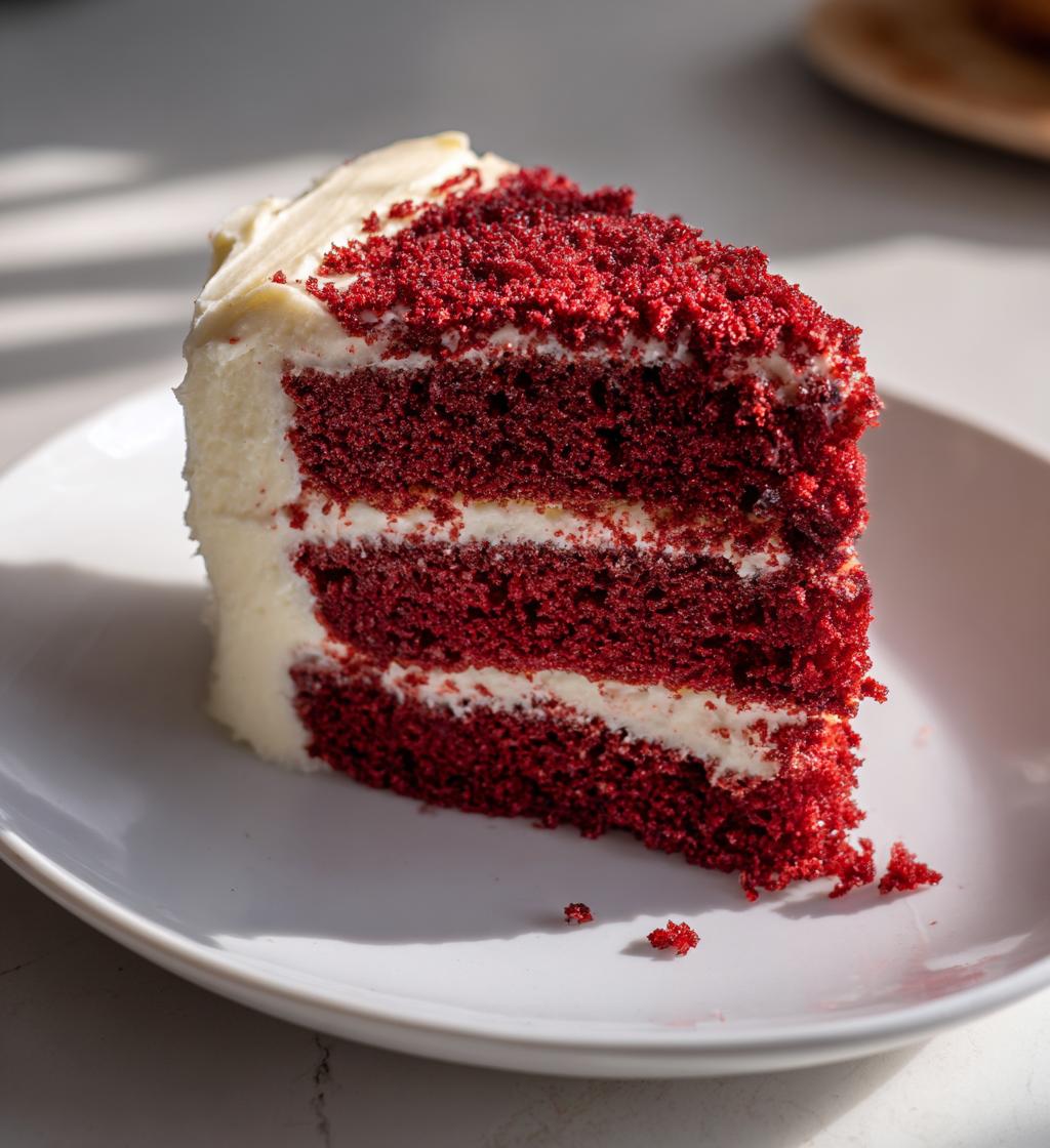 Roter Samt Valentinstagskuchen
